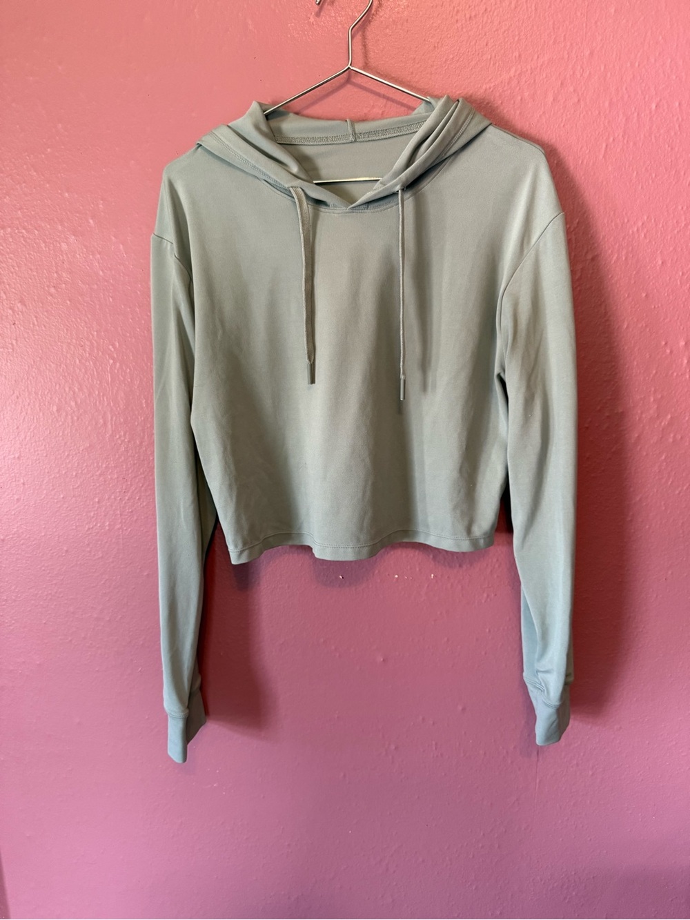 Paragon Cropped Sage Green Hoodie for Women